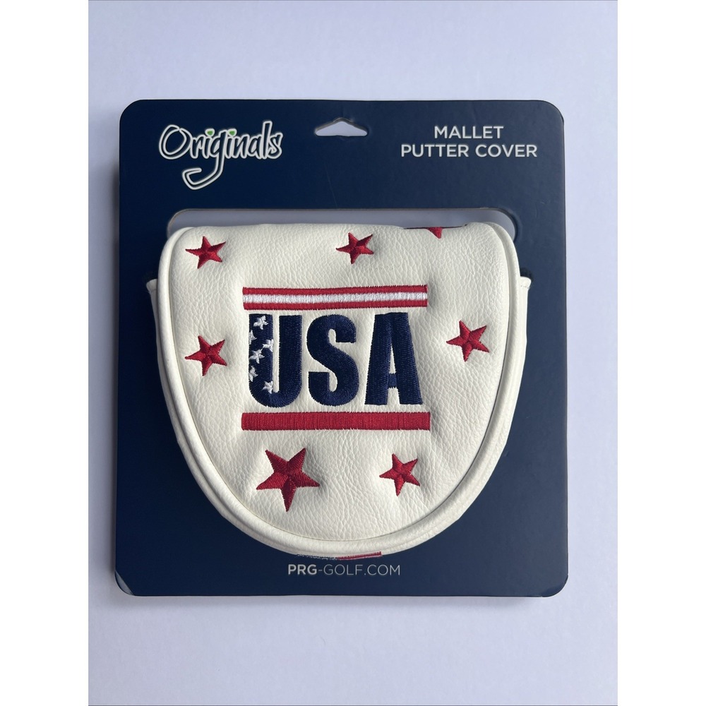 PRG Embroidered Magnetic Mallet Putter Head Cover USA Patriotic Eagle NEW